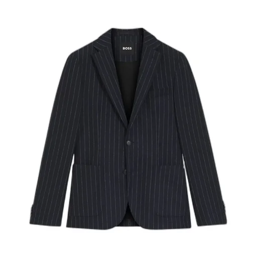 Pinstripe Single-Breasted Jacket