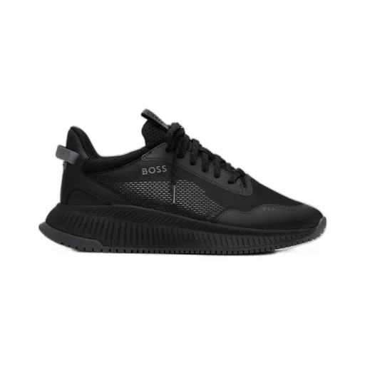 Textured Lace-Up Low-Top Sneakers