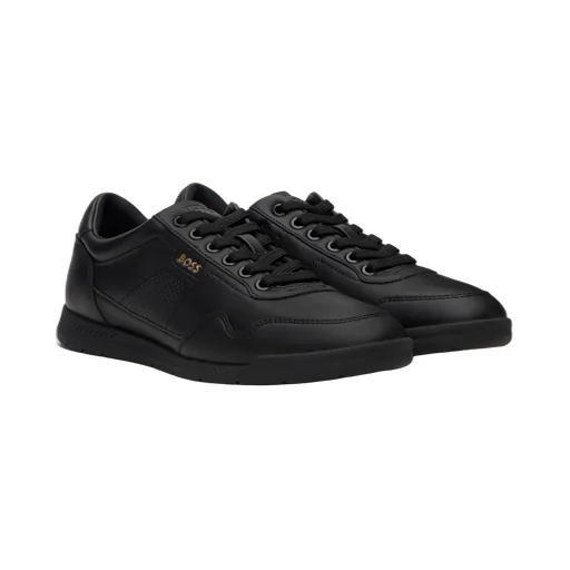 Logo-Stamp Leather Sneakers