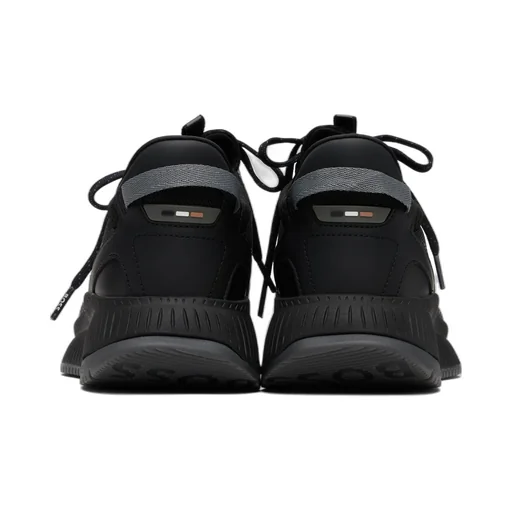 Textured Lace-Up Low-Top Sneakers