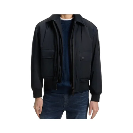 Patch-Pocket Bomber Jacket