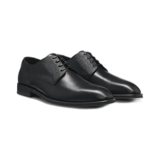 Textured Leather Derby Shoes