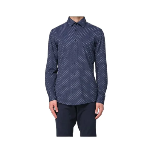 Geometric-Print Performance-Stretch Slim Fit Shirt