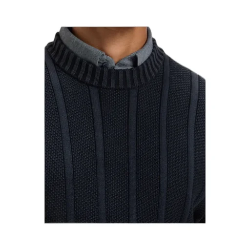 Ribbed Crew-Neck Sweater