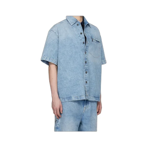 Short-Sleeve Button-Fastening Shirt