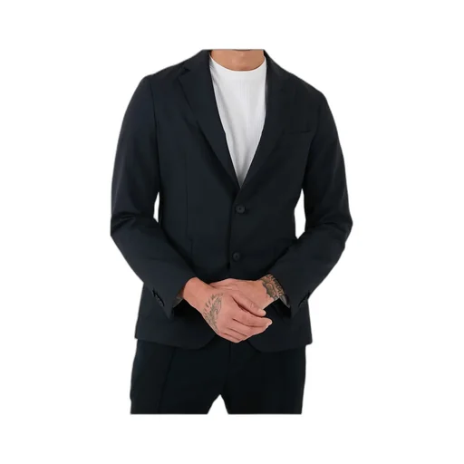Micro-Patterned Stretch Slim-Fit Suit Jacket