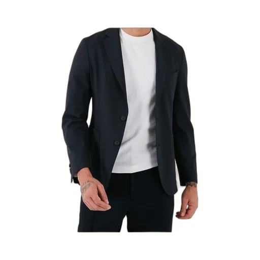 Micro-Patterned Stretch Slim-Fit Suit Jacket