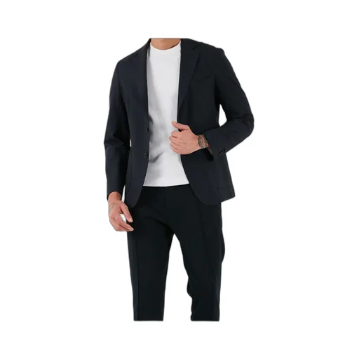 Micro-Patterned Stretch Slim-Fit Suit Jacket
