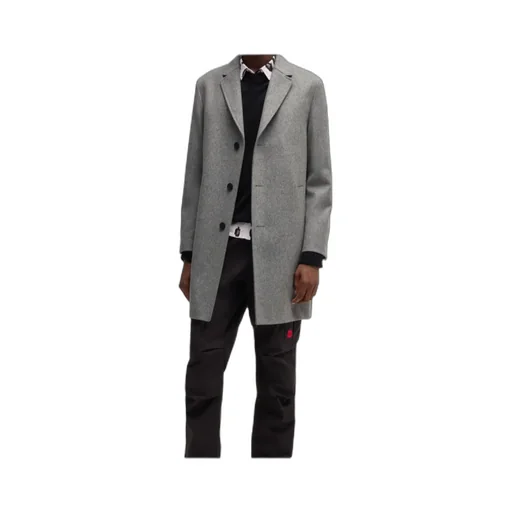 Long-Sleeved Wool Coat