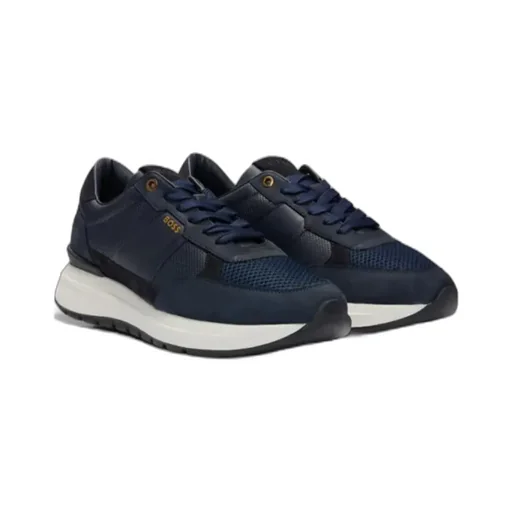 Logo Stamp Lace-Up Sneakers