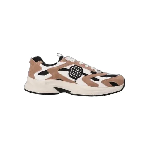 Suede-Trimmed Mesh Sneakers