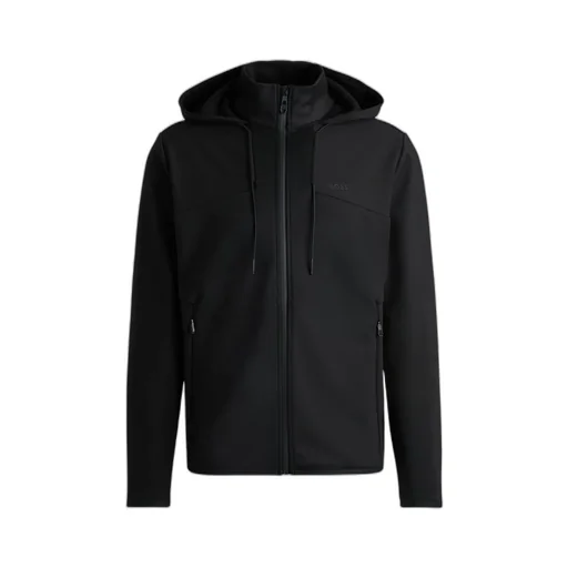 Zippered Hooded Sweatshirt