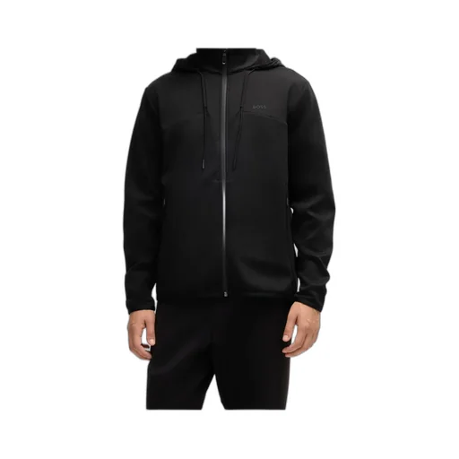 Zippered Hooded Sweatshirt