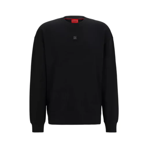 Logo-Patch Stretch-Cotton Hoodie
