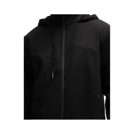 Zippered Hooded Sweatshirt