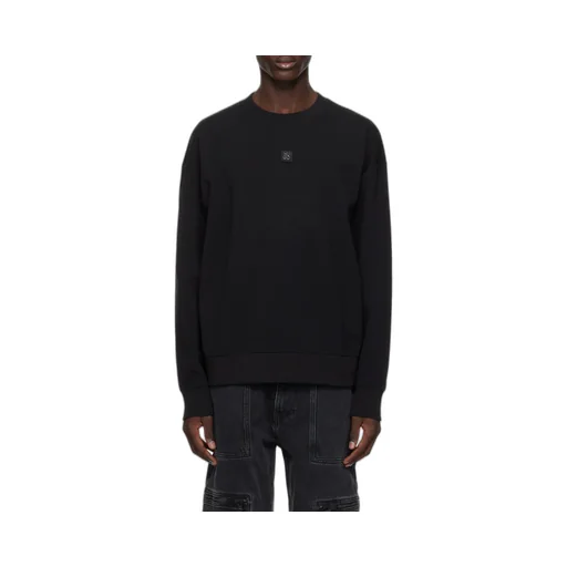 Logo-Patch Stretch-Cotton Hoodie
