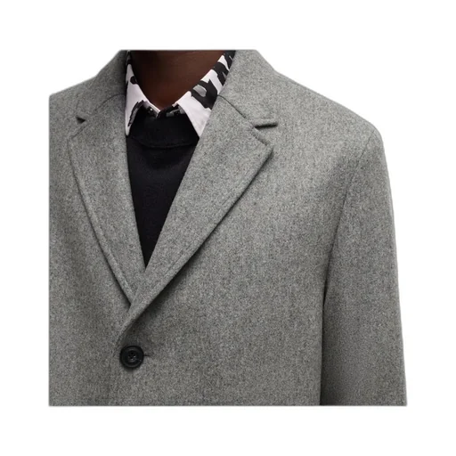 Long-Sleeved Wool Coat