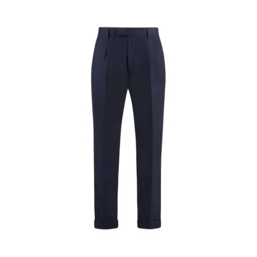 Micro-Patterned Relaxed-Fit Trousers