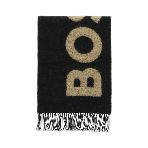 Logo-Intarsia Knit Scarf