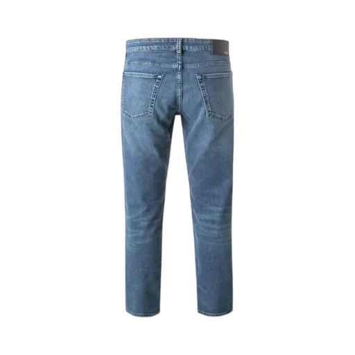 Tapered-Leg Mid-Waist Jeans