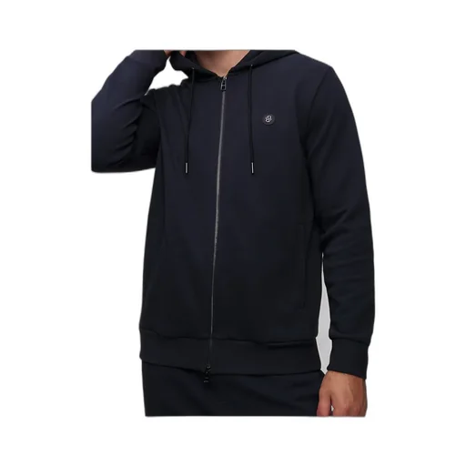 Logo Patch Zipped Hoodie