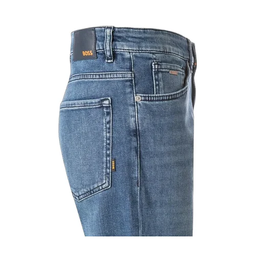 Tapered-Leg Mid-Waist Jeans