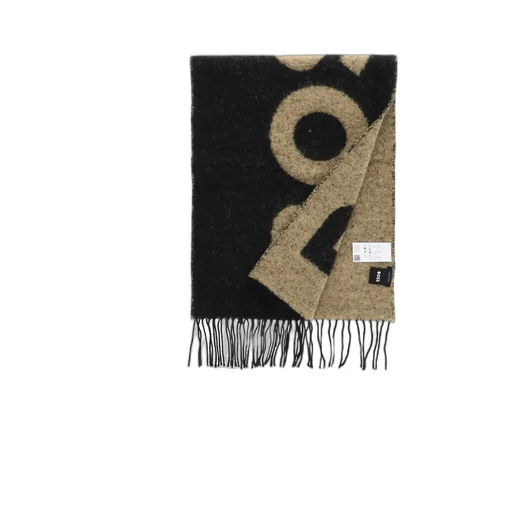 Logo-Intarsia Knit Scarf