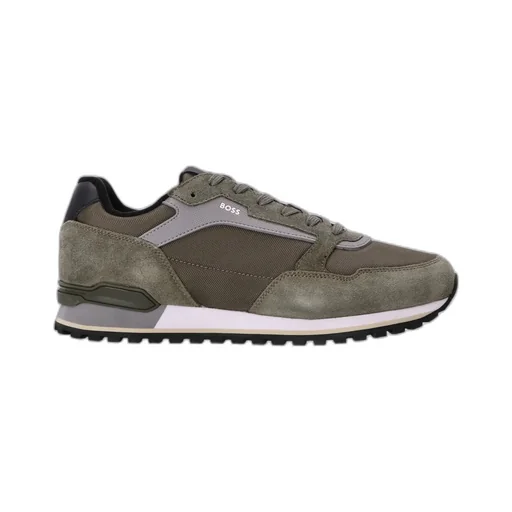 Suede-Trimmed Mesh Sneakers