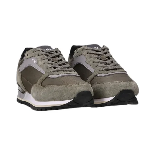 Suede-Trimmed Mesh Sneakers