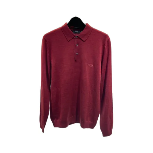 Buckle Long-Sleeved Polo Shirt