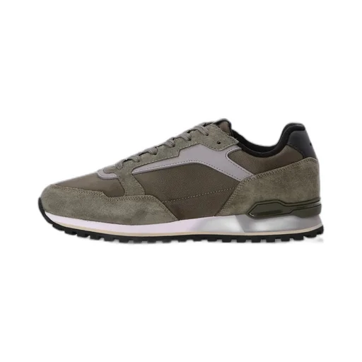 Suede-Trimmed Mesh Sneakers