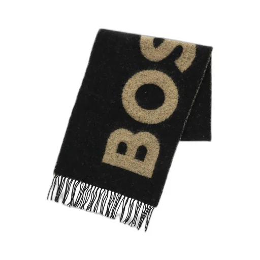 Logo-Intarsia Knit Scarf