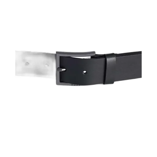 Logo-Engraved Leather Belt