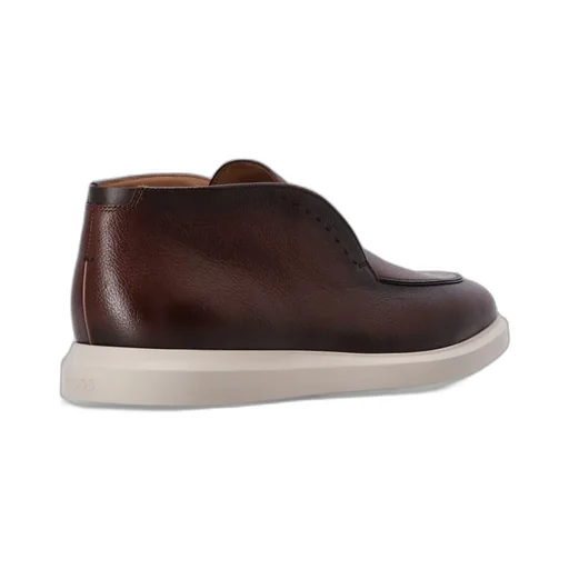 Burnished-Finish Leather Boots
