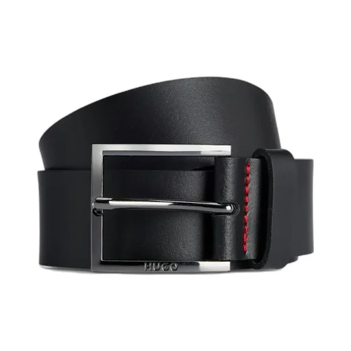 Logo-Engraved Leather Belt