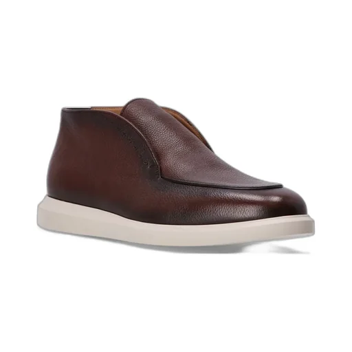 Burnished-Finish Leather Boots