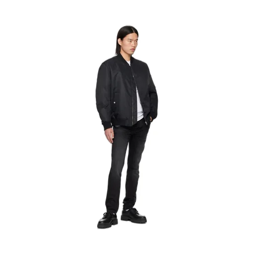 Rib Stand-Neck Casual Jacket