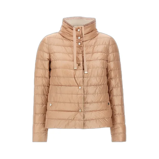 Quilted High-Neck Reversible Coat