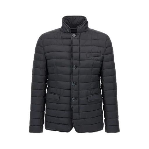 Button Fastened Quilted Down Jacket