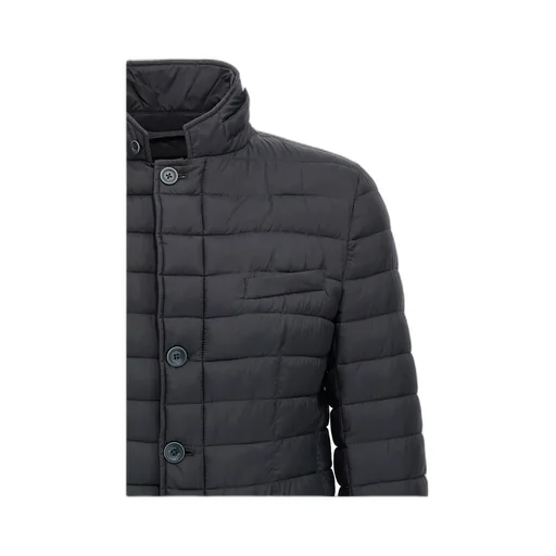 Button Fastened Quilted Down Jacket