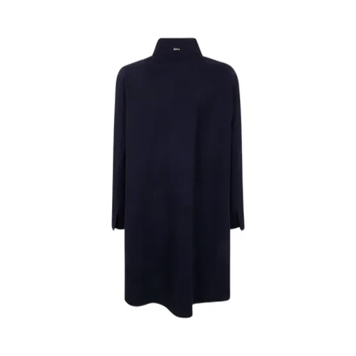 Band-Collar Buttoned Coat
