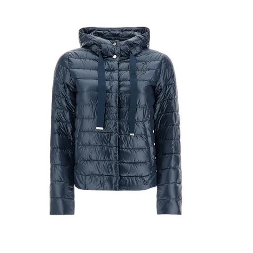 Quilted Hooded Drawstring Puffer Jacket