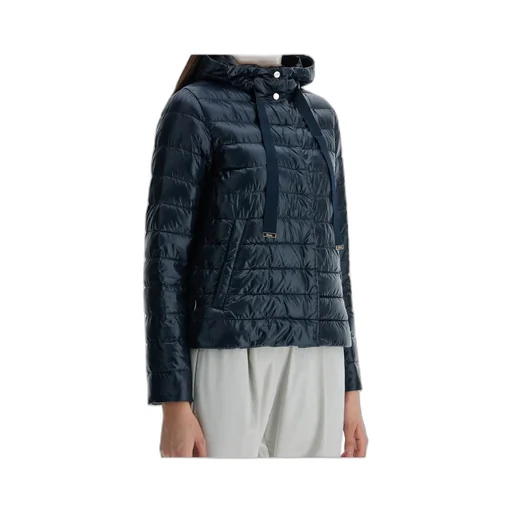 Quilted Hooded Drawstring Puffer Jacket