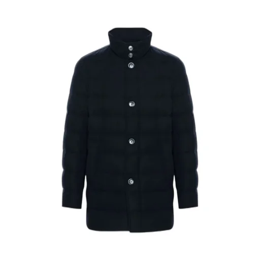 Buttoned High Neck Down Jacket