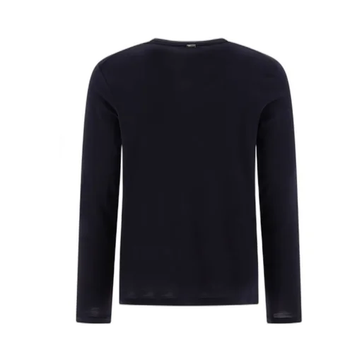 Long-Sleeved Crewneck Knitted T-Shirt