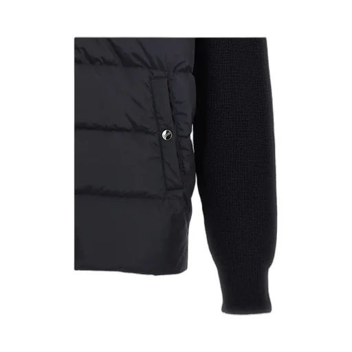Zip-Up Knitted Puffer Jacket