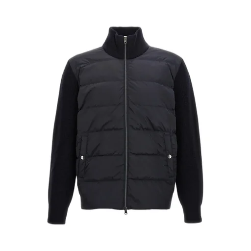 Zip-Up Knitted Puffer Jacket