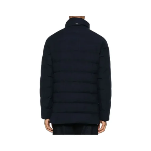 Buttoned High Neck Down Jacket