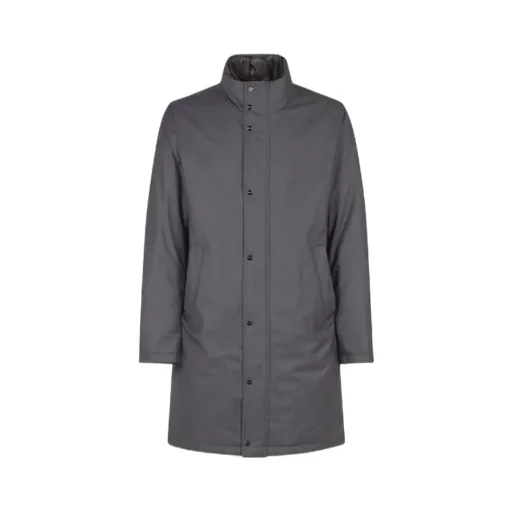 Buttoned High Neck Coat