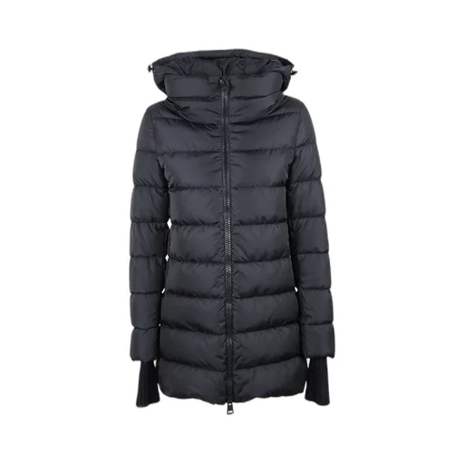 Attached-Hood Quilted Coat